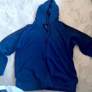 ADIDAS MENS LARGE BLUE LONG SLEEVE zip up hoodie